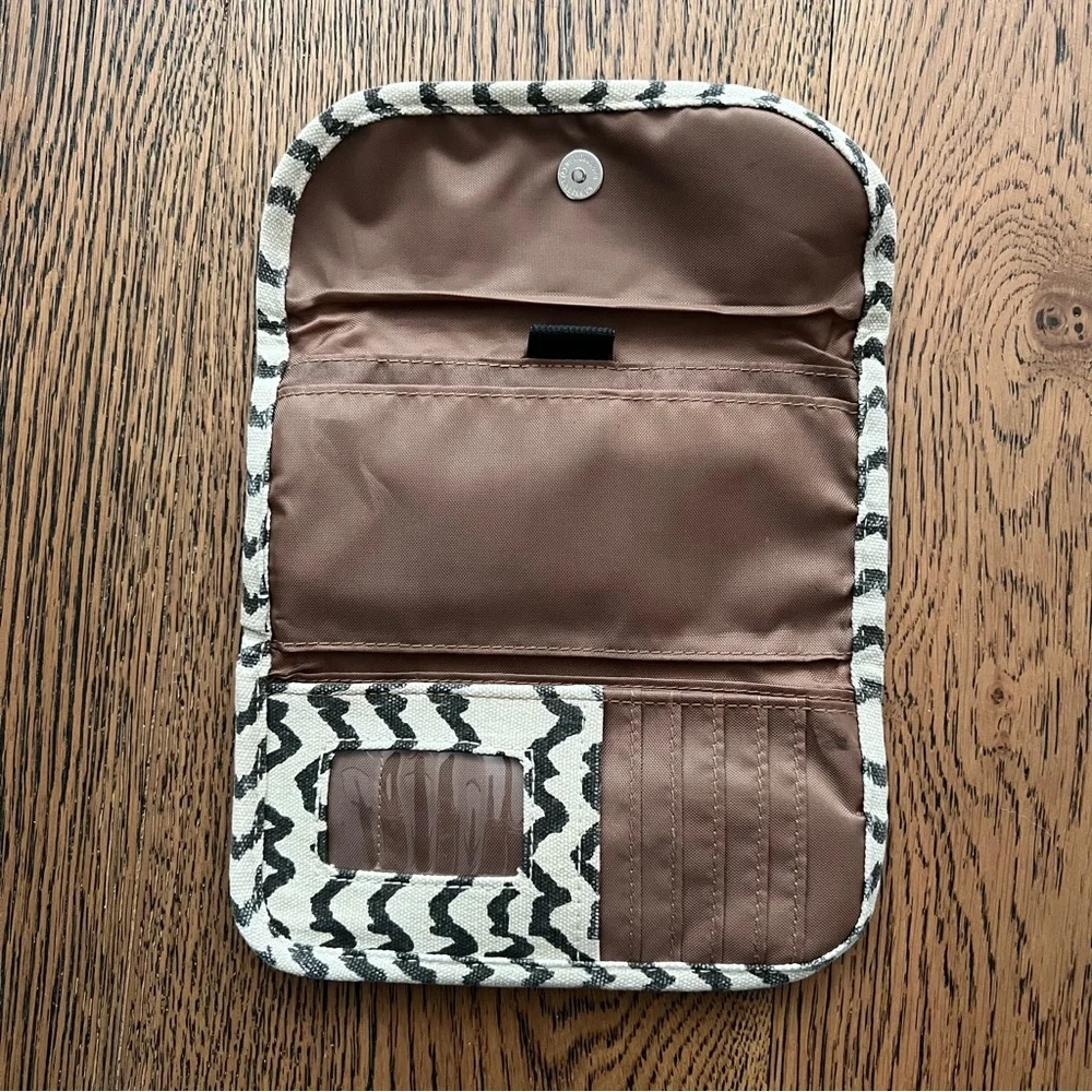 KAVU Big Spender Cotton Wallet in brown and cream